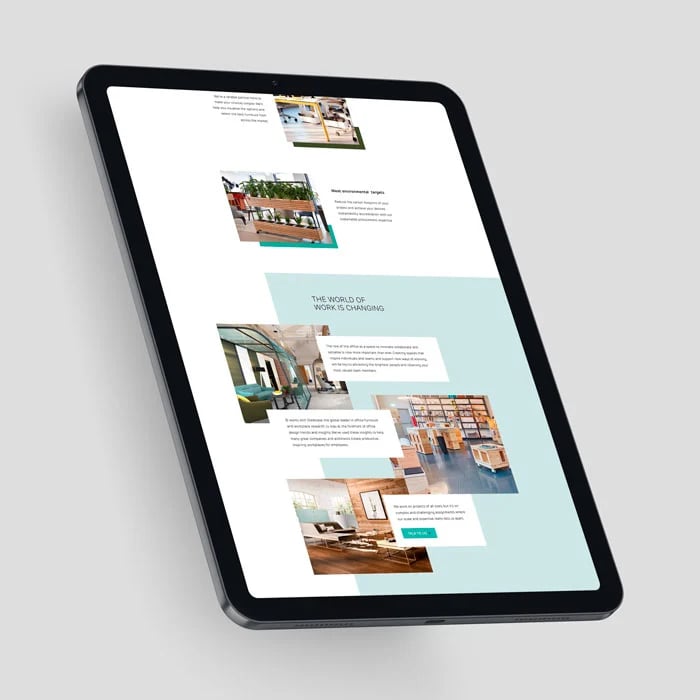 ie website design on tablet by equinet media